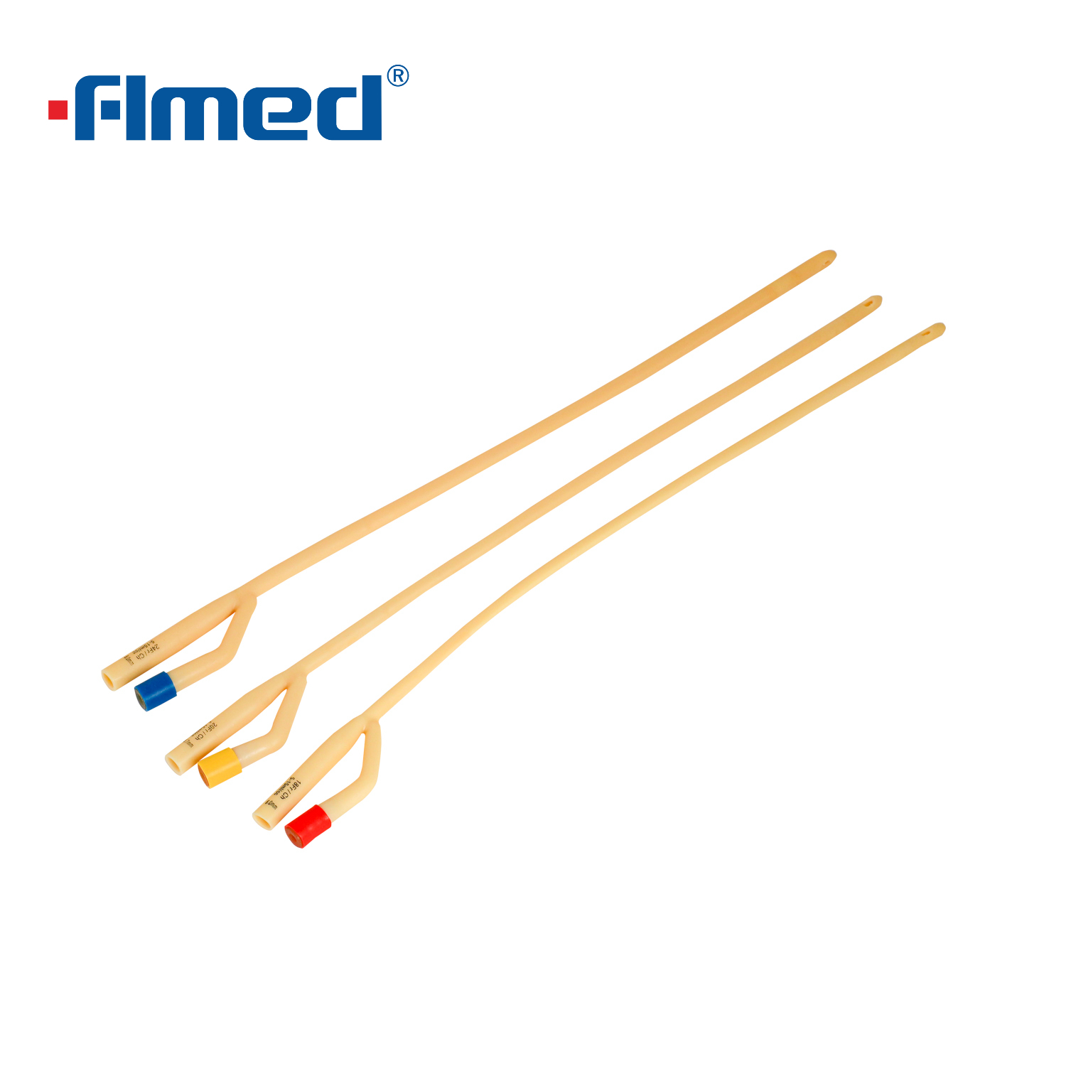 3-weg standaard Foley-katheter met latex-siliconencoating