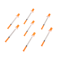 Wegwerp-insulinespuit met vaste steriele individuele verpakking van 0,3 ml/0,5 ml/1 ml CE-goedgekeurd