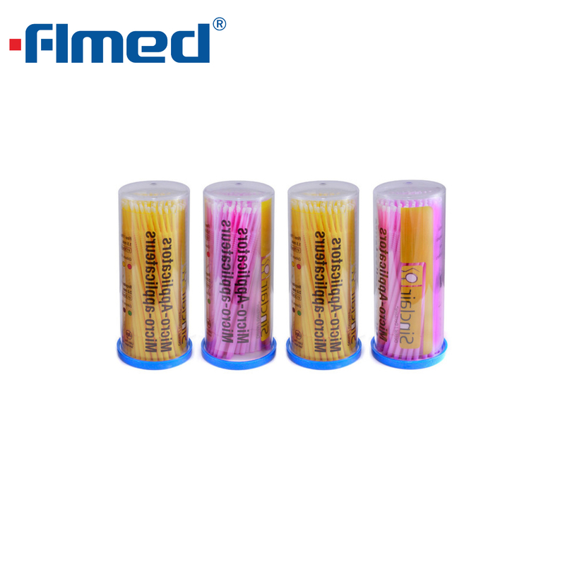 Tandheelkundige micro-applicators Fijn 4x100 (200 elk geel/roze)