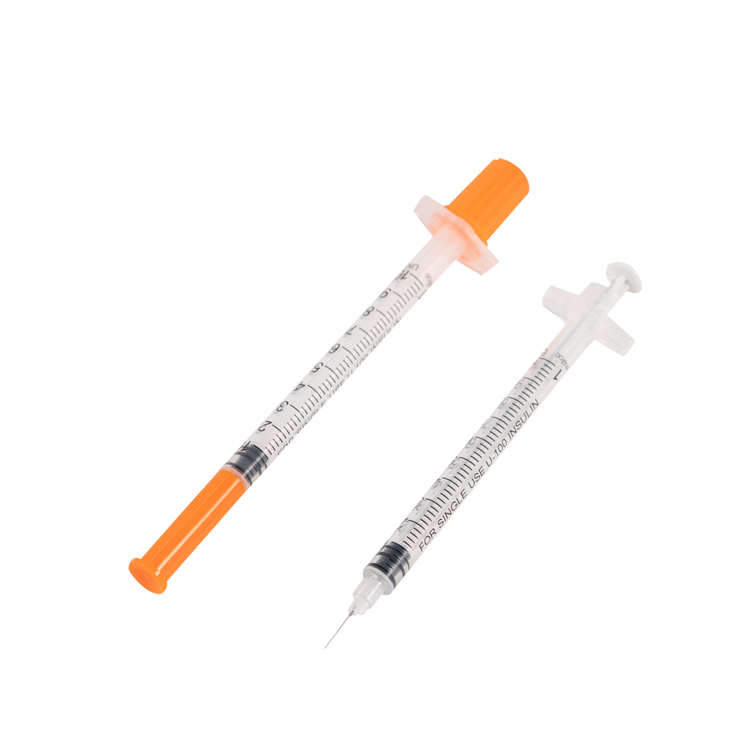 Wegwerp-insulinespuit met vaste steriele individuele verpakking van 0,3 ml/0,5 ml/1 ml CE-goedgekeurd
