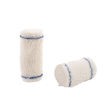 HospiCrepe 10 cm x 4,5 m individueel verpakt elastisch crêpeverband, pakket van 12 rollen