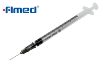 1 ml spuit met 27g hypodermische naald