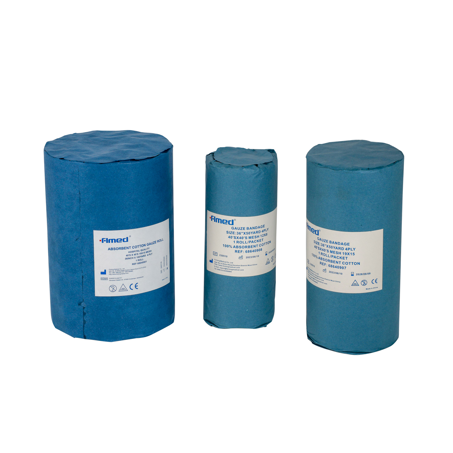 Gebleekte medische absorberende katoenen gaasrol