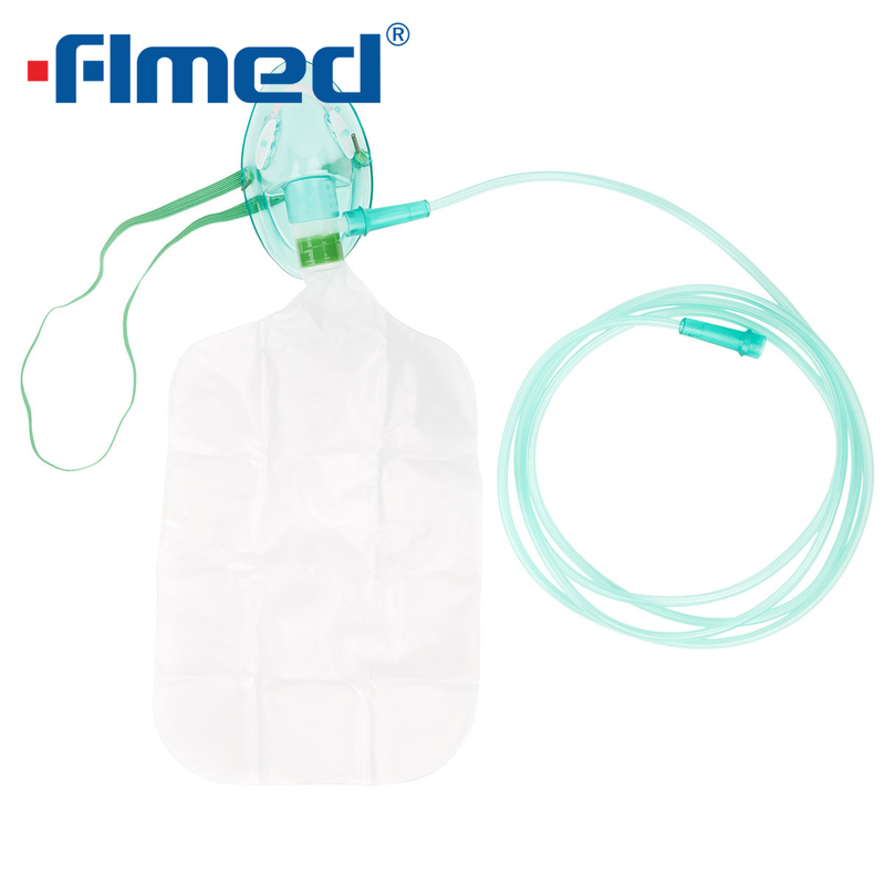 Zuurstofmasker met reservoir en slang (volwassenen)