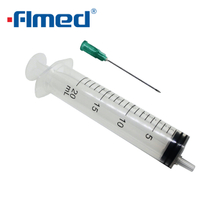 Medische wegwerpspuiten met naalden 20 ml met naalden 19/20/21G CE ISO13485:2016 gemarkeerd