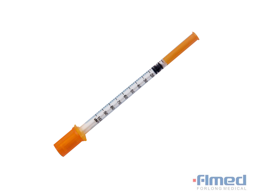 Disposable U-100 insulinespuiten met naalden