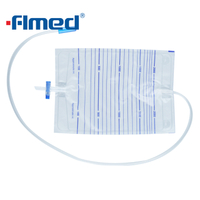 Economische urinezak 2000ml met T-ventiel